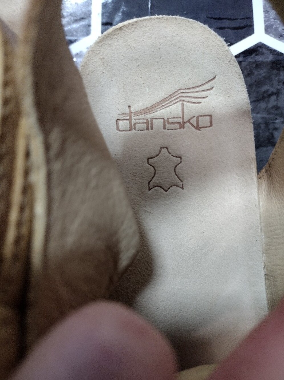 Dansko Women's Tan Peep-Toe Ankle Strap Wedge Sandals Leather Size 39 - Picture 10 of 13